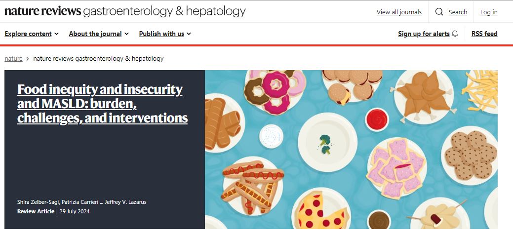 פירסום המאמר ב- Nature Reviews Gastroenterology & Hepatology